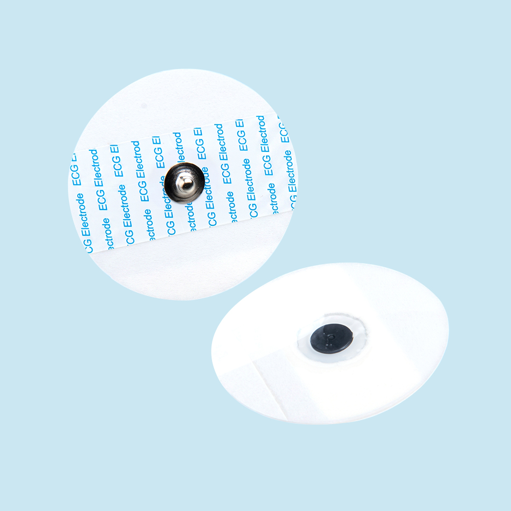 Φ50mm Buih Bulat Pakai Snap Elektrod ECG Pad Monitor EKG