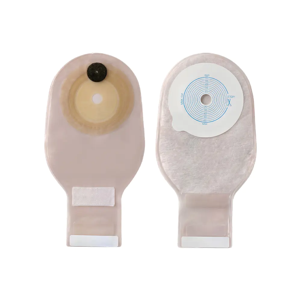 Sekeping Beg Ostomy Seal Sebelah Tunggal Bukan Tenunan & Mesh Lapisan Luar Velcro