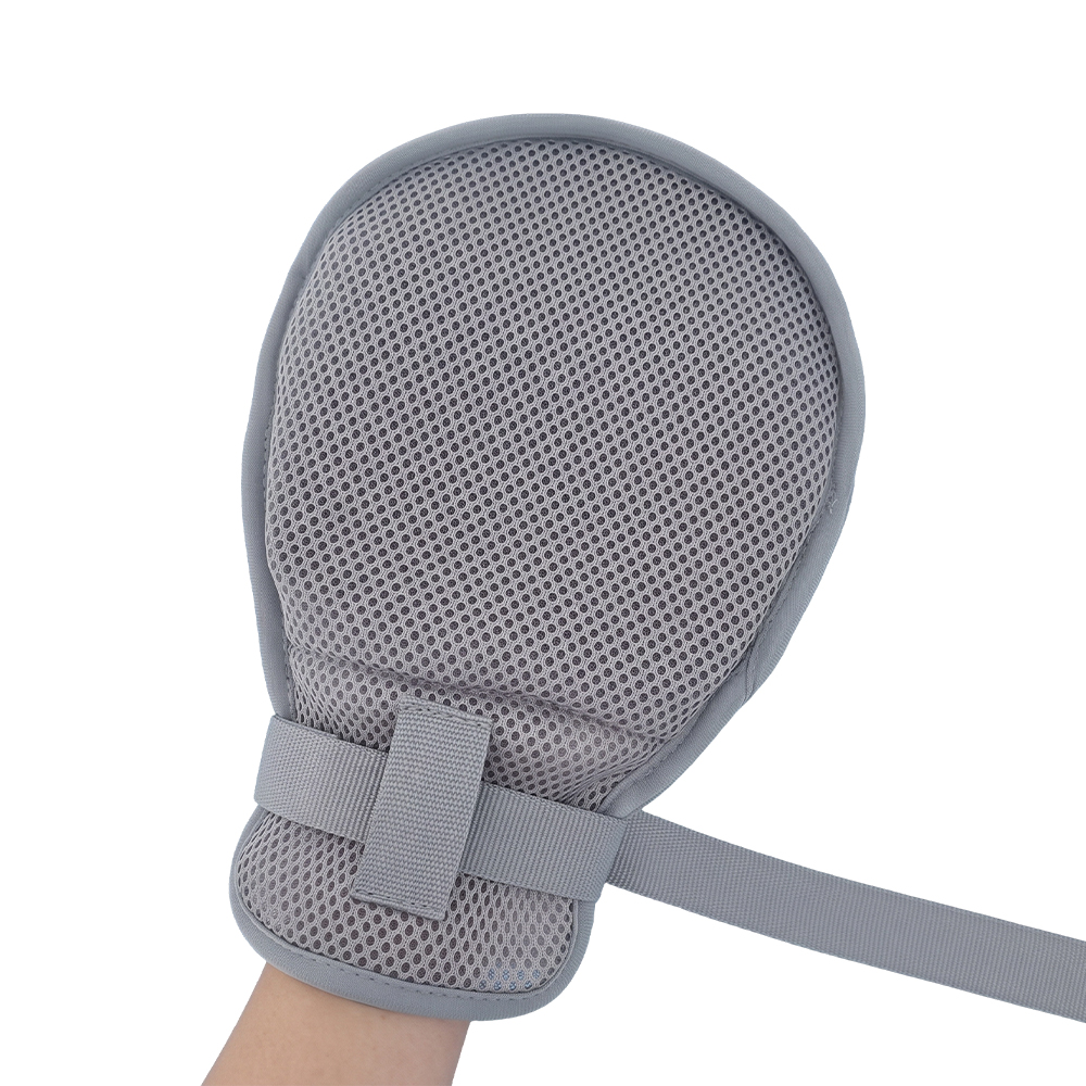 Sarung Tangan Kekangan Pesakit Mesh Bernafas dengan Tali Pergelangan Tangan Boleh Laras