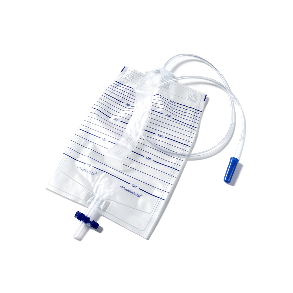 Beg Urin PVC Gred Perubatan Premium 2000ml dengan Streamer